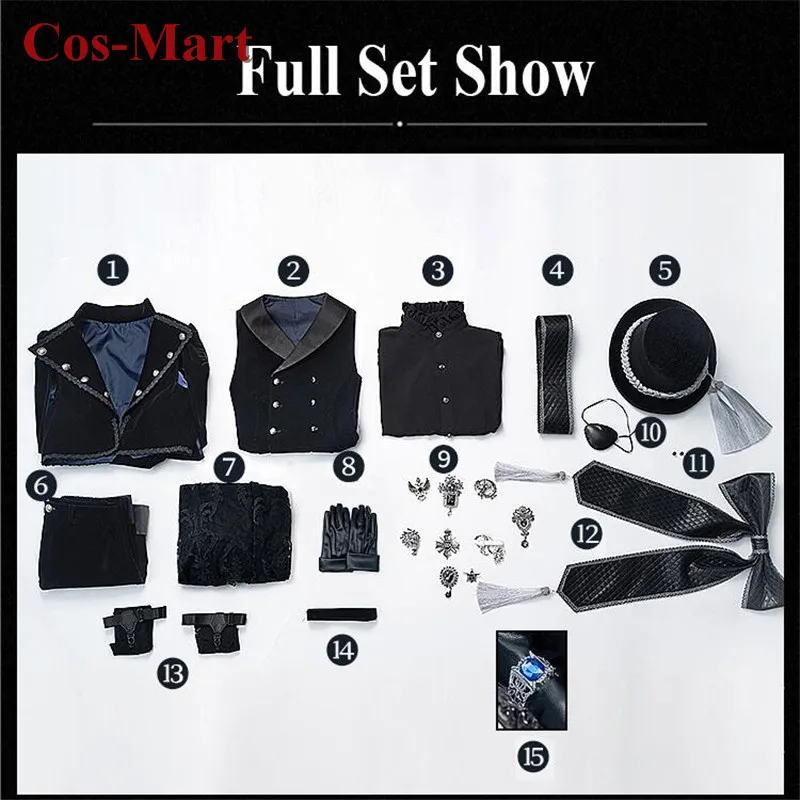 Cos-Mart аниме Черный дворецкий Сиэль Фантомхайв косплей костюм 15-летие