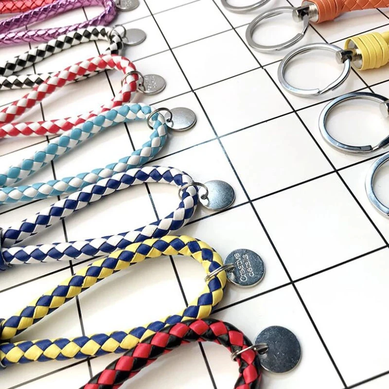 100 шт./лот женский брелок модные ювелирные изделия из искусственной кожи тканые