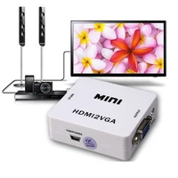 hd to vga adapter 1080p input video converter usb powered computer to tv video audio adapter