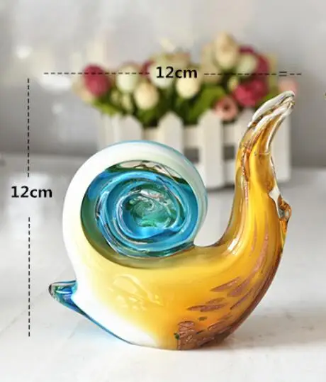 

NEW COLORED GLAZE SNAIL ORNAMENTS LIVING ROOM DESKTOP DECOR NORDIC STYLE GLASS CRAFTS BIRTHDAY GIFTS HOME DECORATION ACCESSORIES
