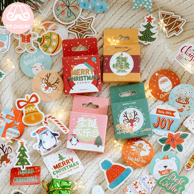 Mr. Бумаги 45 шт./упак. Счастливого Рождества кольцо колокола конфеты