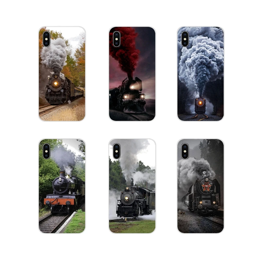 Для Apple iPhone X XR XS 11Pro MAX 4S 5S 5C SE 6S 7 8 Plus ipod 5 6 винтажный паровоз железная дорога