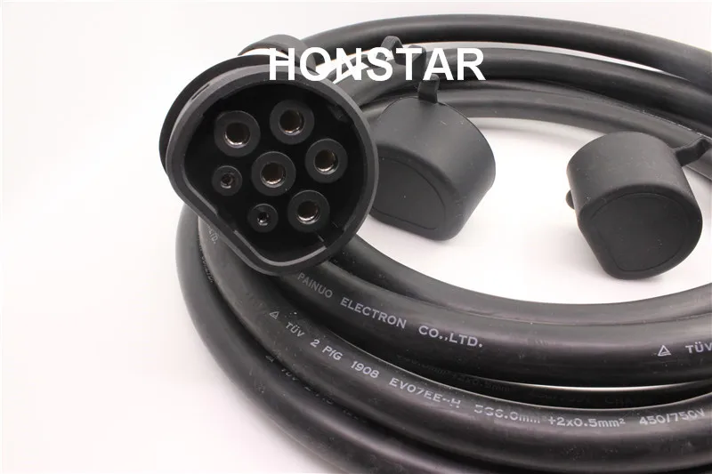 Однофазный кабель 16 А 5 м цвет белый тип 2 зарядная станция для