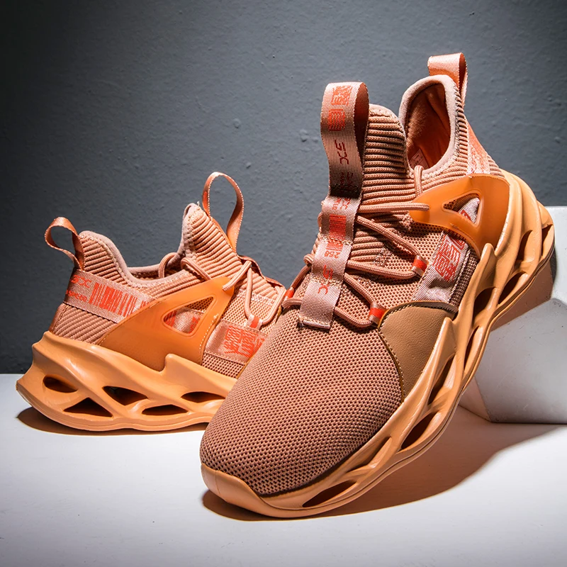 

Man Blade Bottom Sneakers Fashion Shoes Comfortable Trend Outdoor PU Leather Tide Shoes Rubber Bottom Casual Male Tooling Shoes