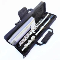 yfl 471 flute professional cupronickel opening c key 17 hole flute silver plated musical instruments with case and accessories