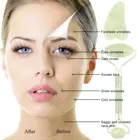 Нефритовый камень Guasha, набор из ролик для массажа лица натуральных инструментов для подтяжки лица, расслабления кожи, похудения, красоты, шеи, скребок для доски