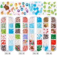 12 grid christmas winter snowflake old man resin epoxy jewelry filling sequined gingerbread man snowflake candy mixed jewelry