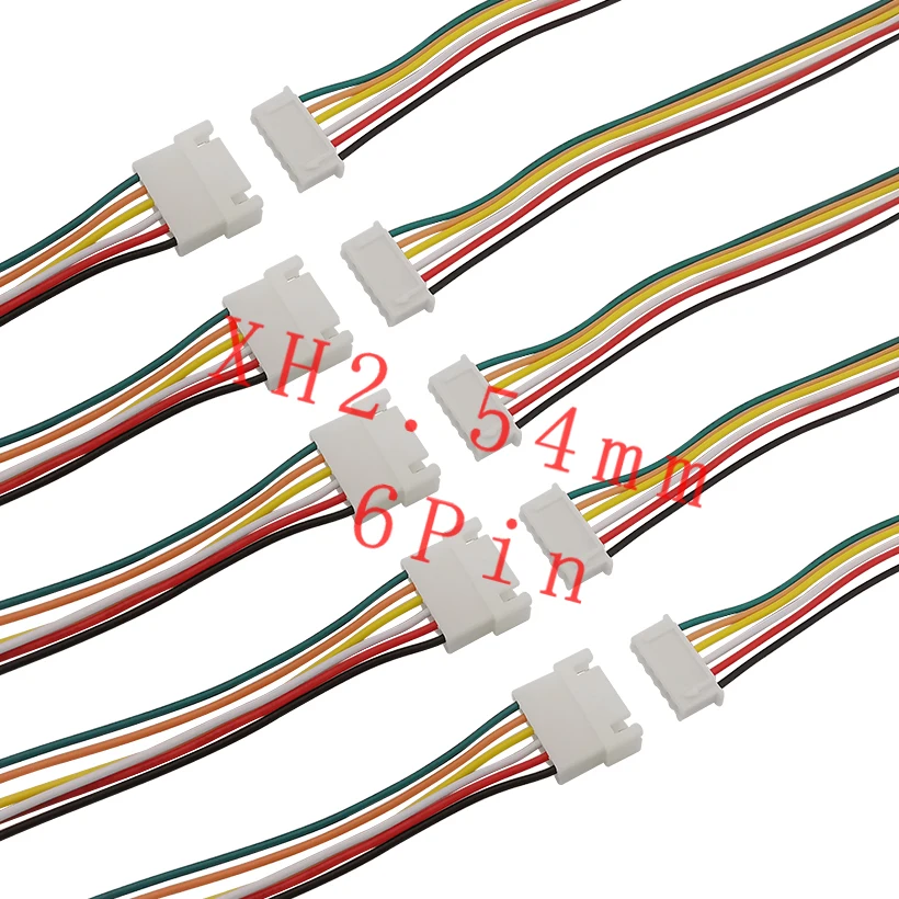 2/5/10Pairs JST XH XH2.54 2.54mm Pitch 6 Pin Plug Male Female Jack Socket Wire Cable Connector Length 20CM 26AWG