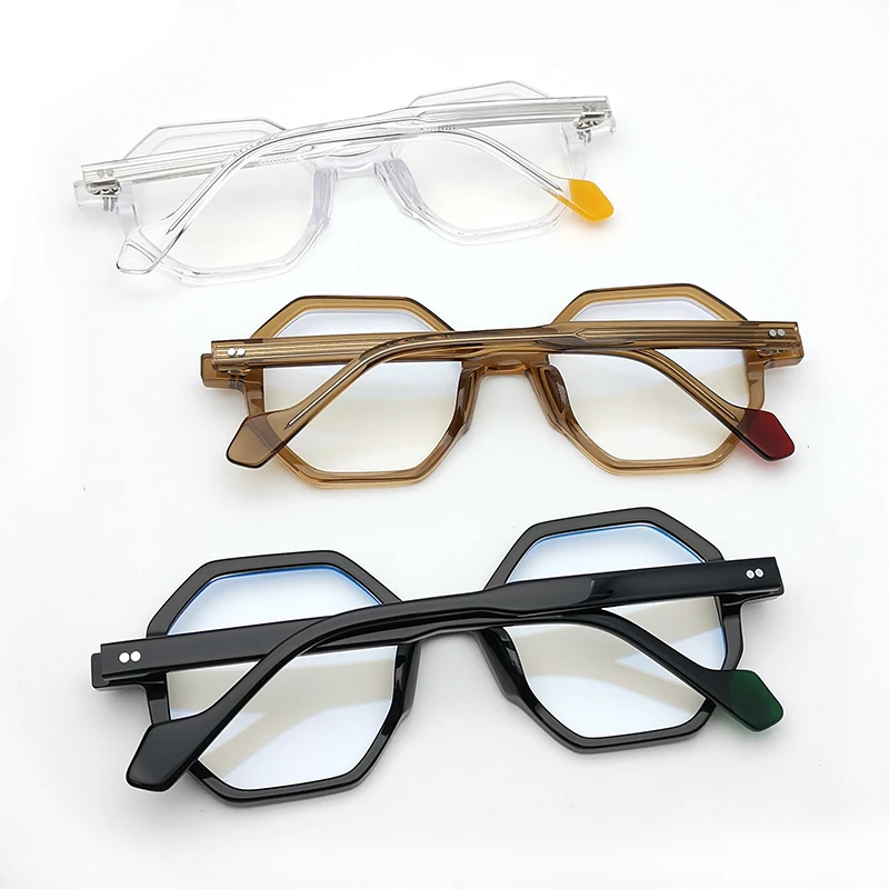 

Trisegga 2021 Top Quality Acetate Frame Retro Eyewear Frame Vintage Irregular Brand Design Eyeglasses Oculos De Grau
