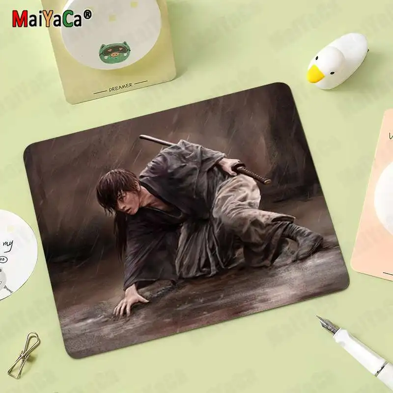 

MaiYaCa Rurouni Kenshin Gamer Speed Mice Retail Small Rubber Mousepad Smooth Writing Pad Desktops Mate gaming mouse pad