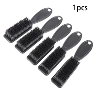 1pc 2021 new black fade brush comb scissors cleaning brush barber shop skin fade vintage oil head shape carving cleaning brush