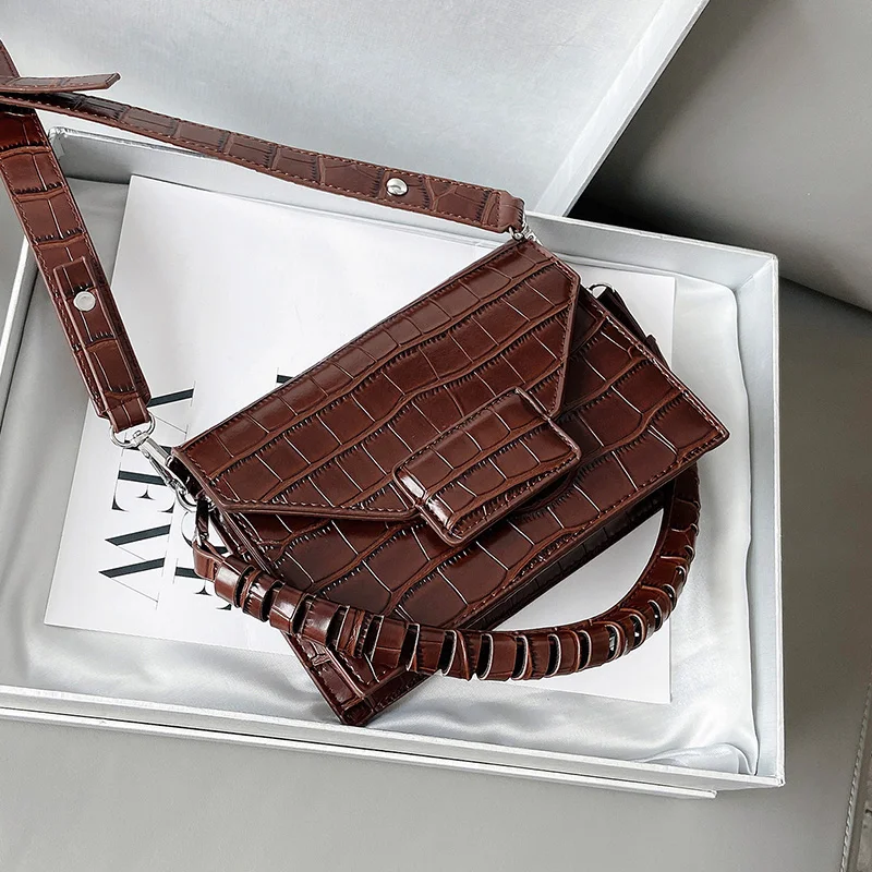 

Stone Pattern Leather Shoulder Bags For Women Handbags 2021 Summer New Lady Crossbody Bag Luxury Brand Leather Simple Bags Purse