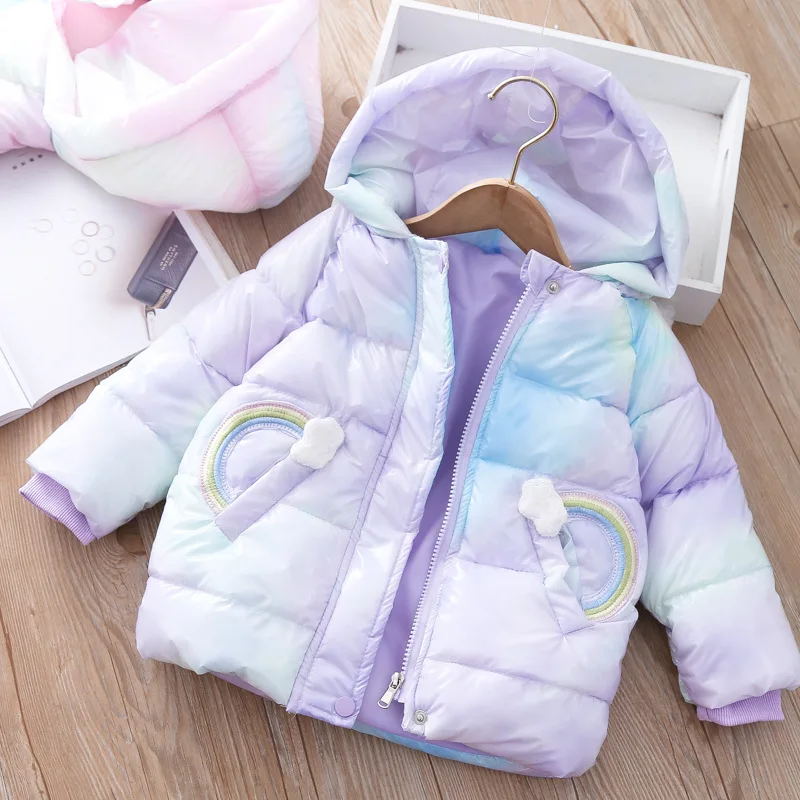 

Детская зимняя хлопковая куртка с капюшоном, с подкладкой