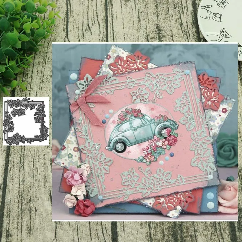 Рождественский венок узор металлический Трафаретный вырубной штамп для