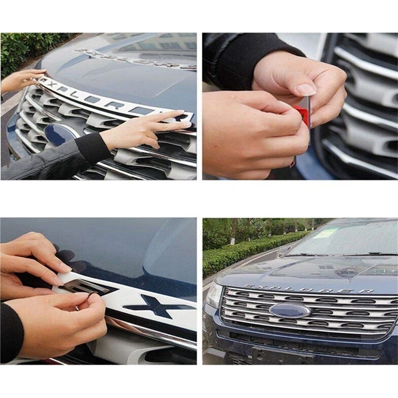 Explorer Car Emblem Front Hood 3D Letters Sticker Fit for Ford 2011-2019 (Gloss Silver) | Автомобили и мотоциклы