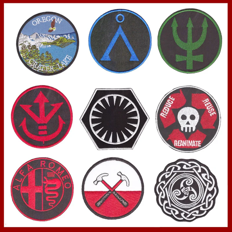 

20pcs/lot Round Fun Embroidery Patch Letter Clothing Decoration Sewing Accessories Craft Diy Iron Heat Transfer Applique