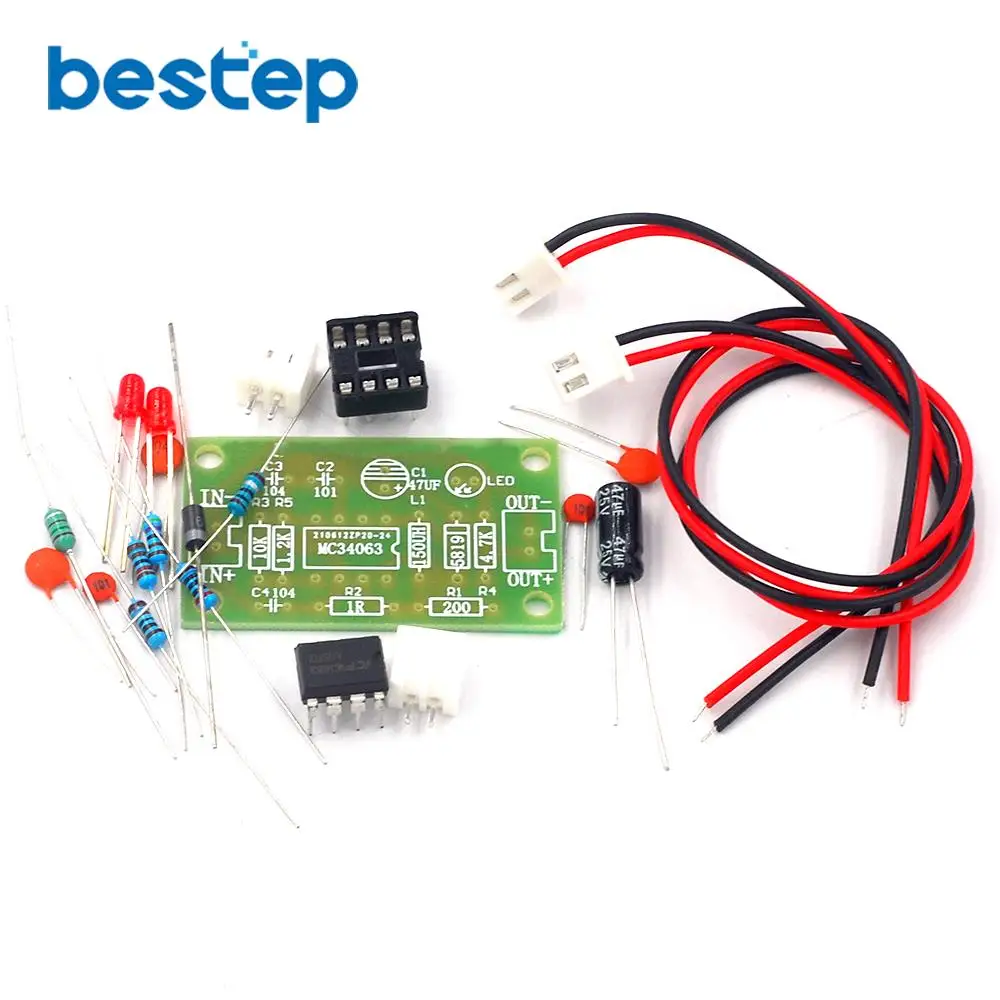 (Welding practice) 5V liter 12V booster board Boost module electronic production MC34063A kit DIY parts | Электронные компоненты