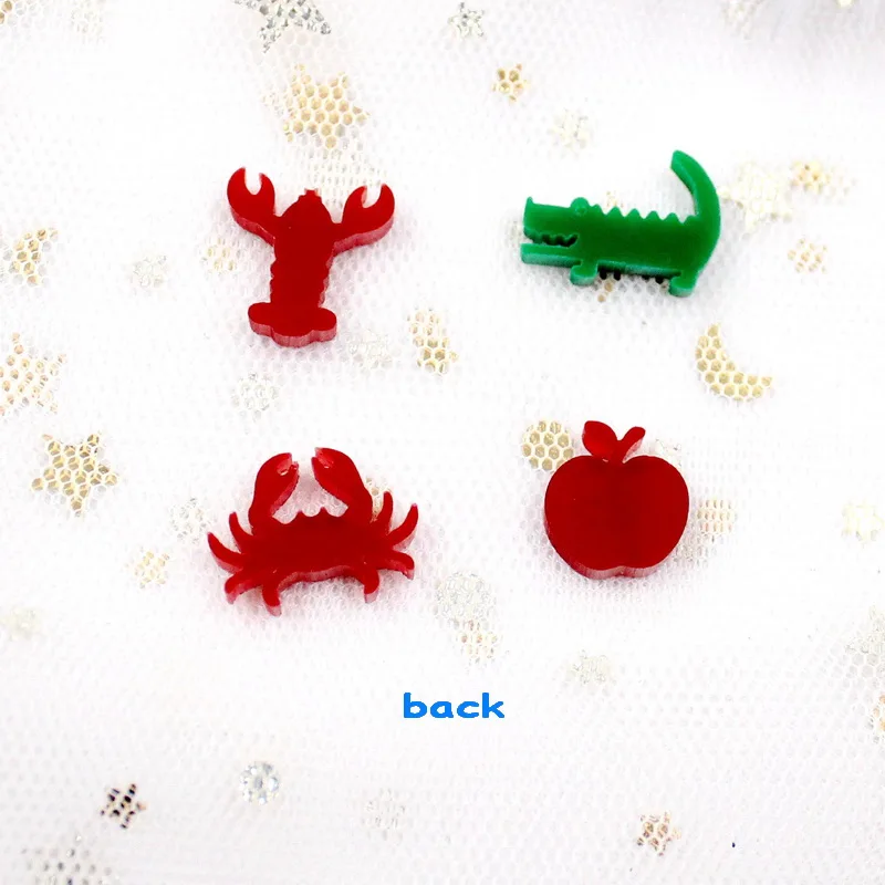 Серьги-гвоздики с тиснением под крокодила 20/14/16 мм |