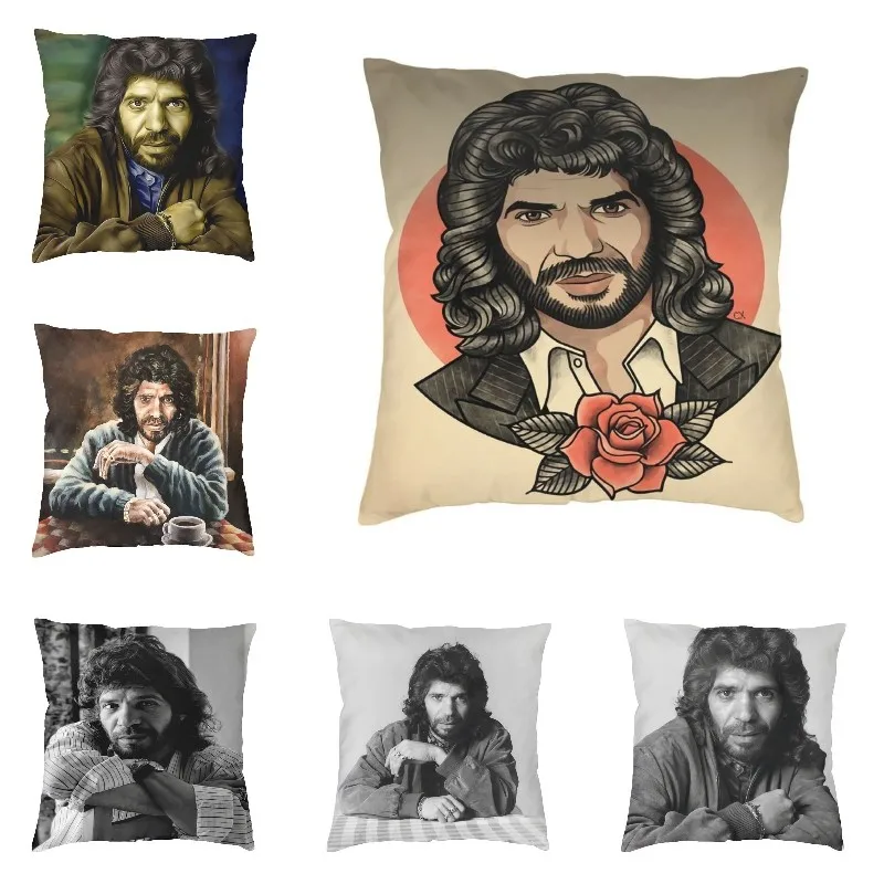 

Camaron De La Isla Spanish Flamenco Musician Cushion Cover Island Shrimp Velvet Pillow Case Living Room Decoration Pillowcase