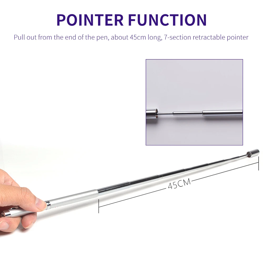 4 в 1 телескопические Обучающие инструменты шариковая ручка красная лазерная