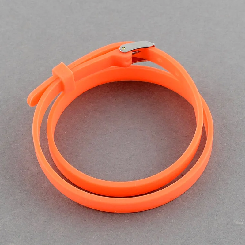 50pcs Adjustable Rubber Silicon Bracelets with Stainless Steel Clasps Cord Jewelry for Men Women 370x6x1.5mm | Украшения и