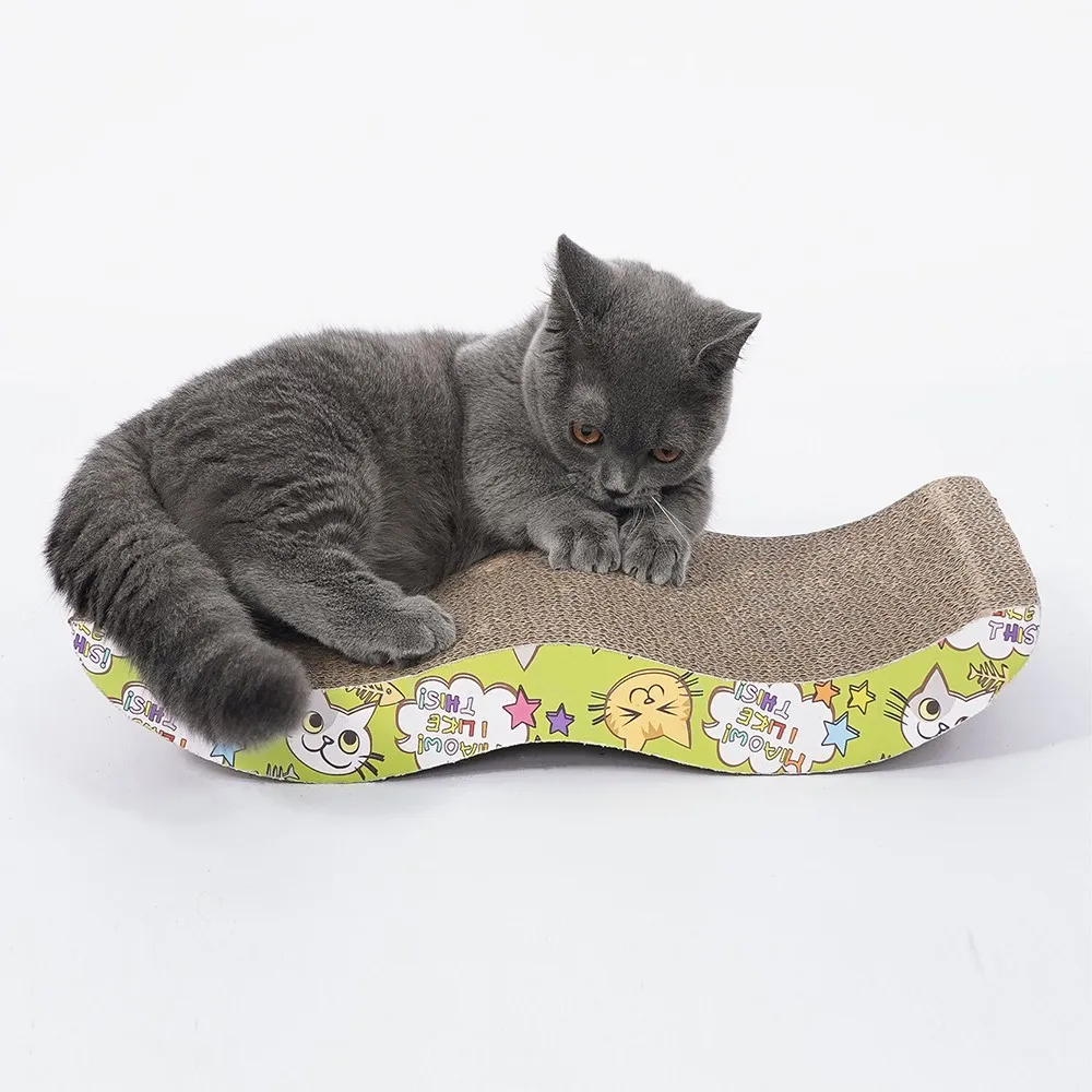 Мультяшный принт игрушки для кошек Когтеточка коврик шлифовальный скребок