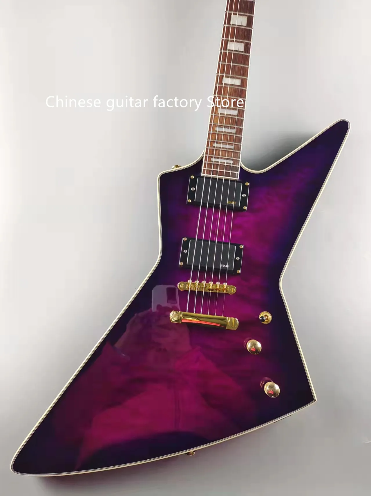 Electric guitar Original series 70s Explorer, mahogany body, in stock, special guitar, fast shipping, free shipping