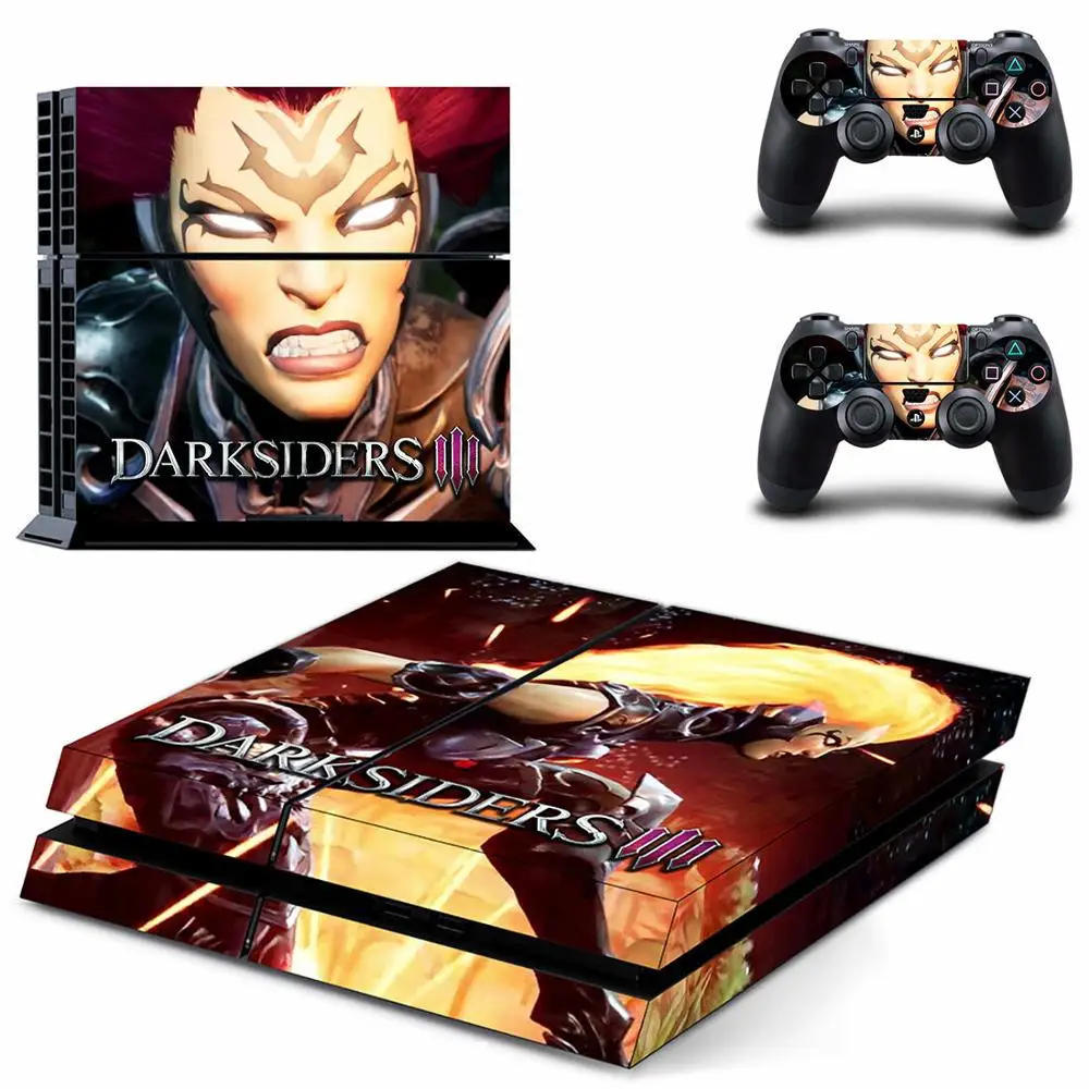 Darksiders 3 PS4 Stickers Play station 4 Skin PS 4 Sticker Decal Cover For PlayStation 4 PS4 Console & Controller Skins Vinyl