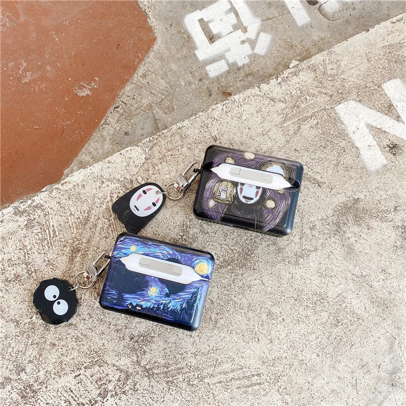 Чехол Totoro Van Gogh с рисунком звездного неба для Airpods 2 Pro мультяшный чехол bluetooth