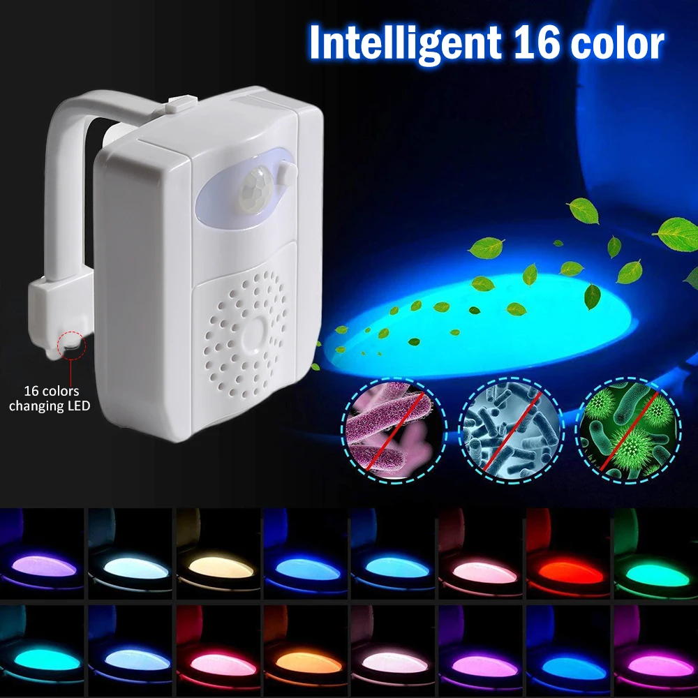 Уф стерилизация светодиодный светильник для унитаза ночной Светильник датчик