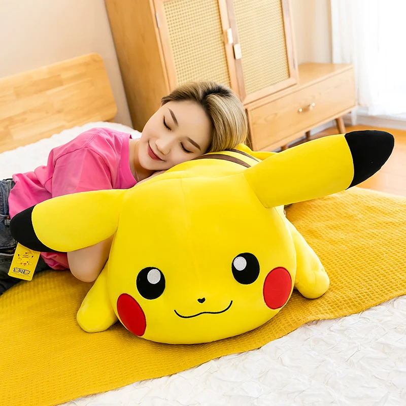 

Big Size Creeping Pikachu Pillow Plush Doll Kawaii Stuffed Toy Pokemon Squirtle Charmander Bulbasaur Birthday Present Gift Kid
