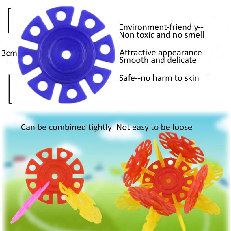 

400 Pcs 3D Puzzle Jigsaw Plastic Snowflake Building Building Model Puzzle Educational Intelligence Toys For Kids