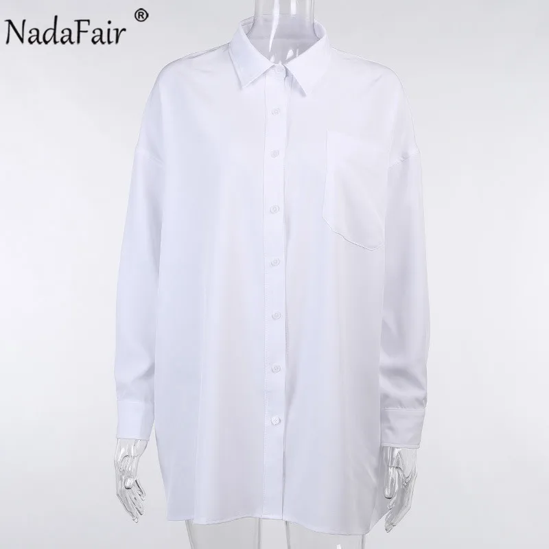 Мини-платье Nadafair женское с запахом белое свободное короткое платье на пуговицах