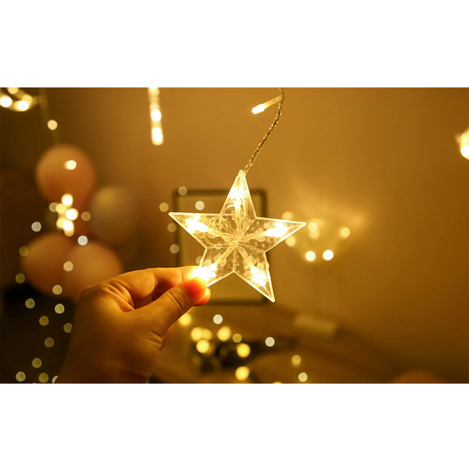 

Lights Decorate Home Stars And Moon Led Bulb Light String Decoration Curtain Light Wedding Lights Interior Decoration Style