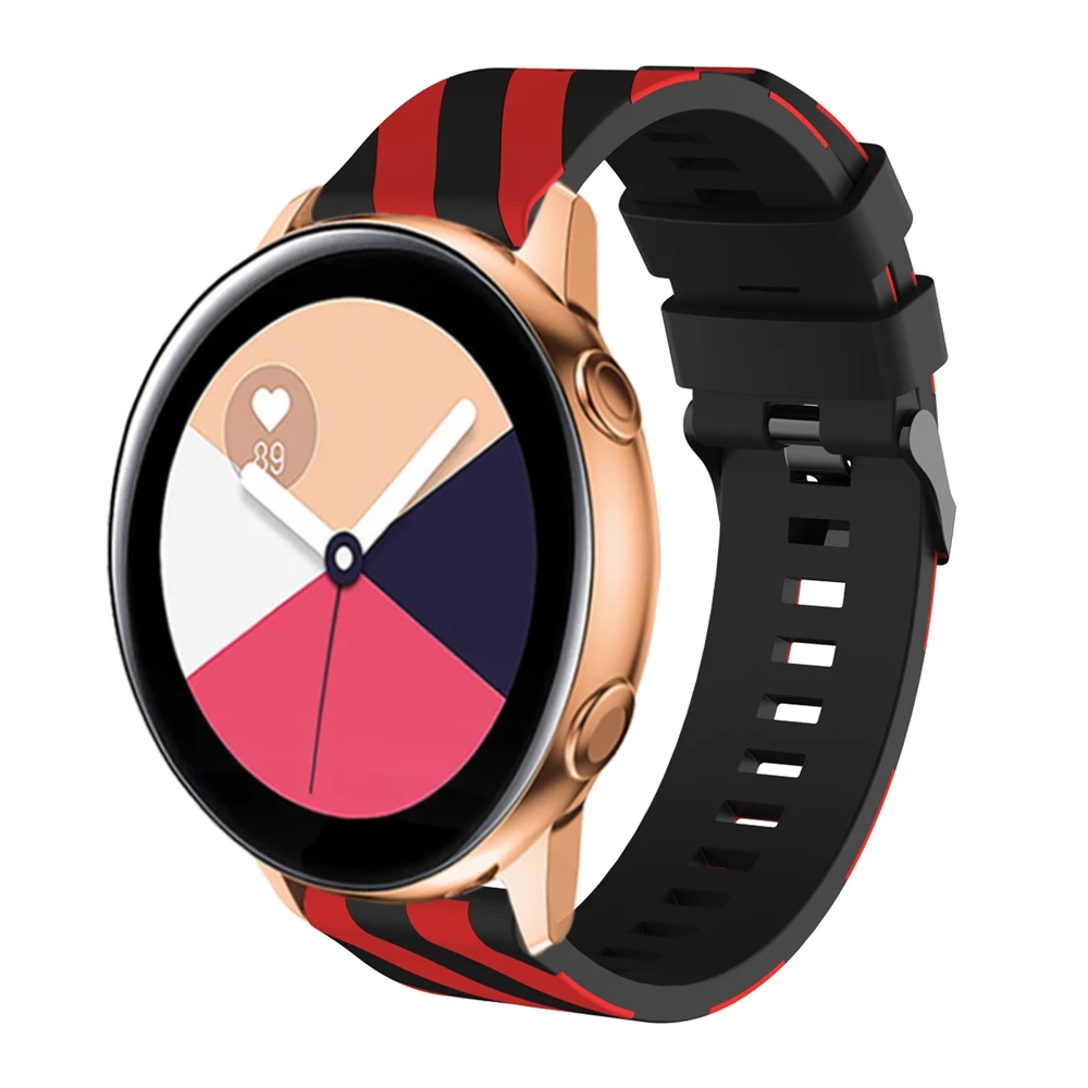 

YUEDAER Correa Silicon Stripe Wrist Strap For Xiaomi Amazfit Bip/Stratos 2/Pace/GTS GTR 42MM 47MM Band For Huawei Watch GT 2 GT2