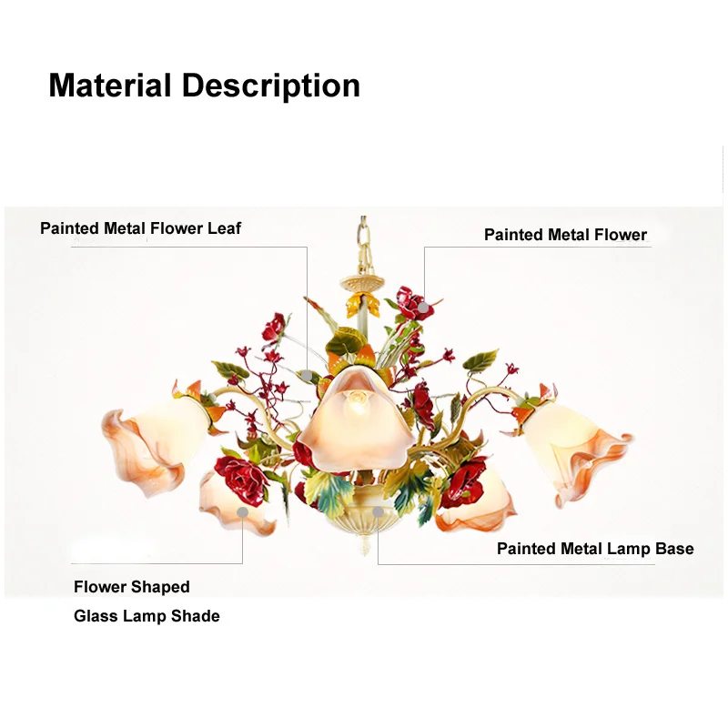 

Flower Chandelier Floral Frosted Glass LED Lamp Wedding Party Rose hanging Light Girl bedroom Lighting fixtures living room D88