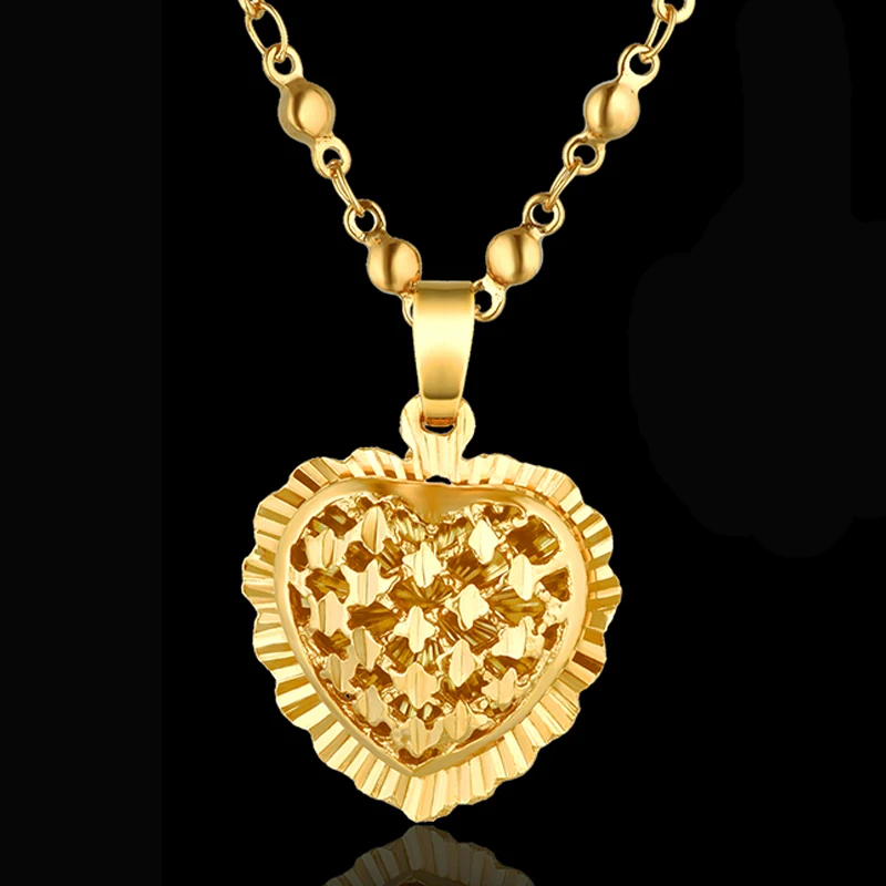 Новая бижутерия Золото сердечко серебряного цвета Подвески с шармами ожерелья