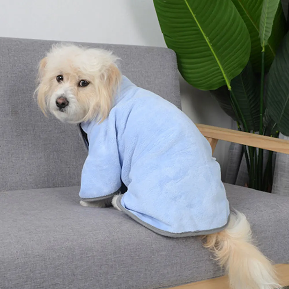 New Quick Dry Pet Towel Bathrobe Super Absorbent Dog Cat Bath Warm Clothes Drying Grooming Supplies |