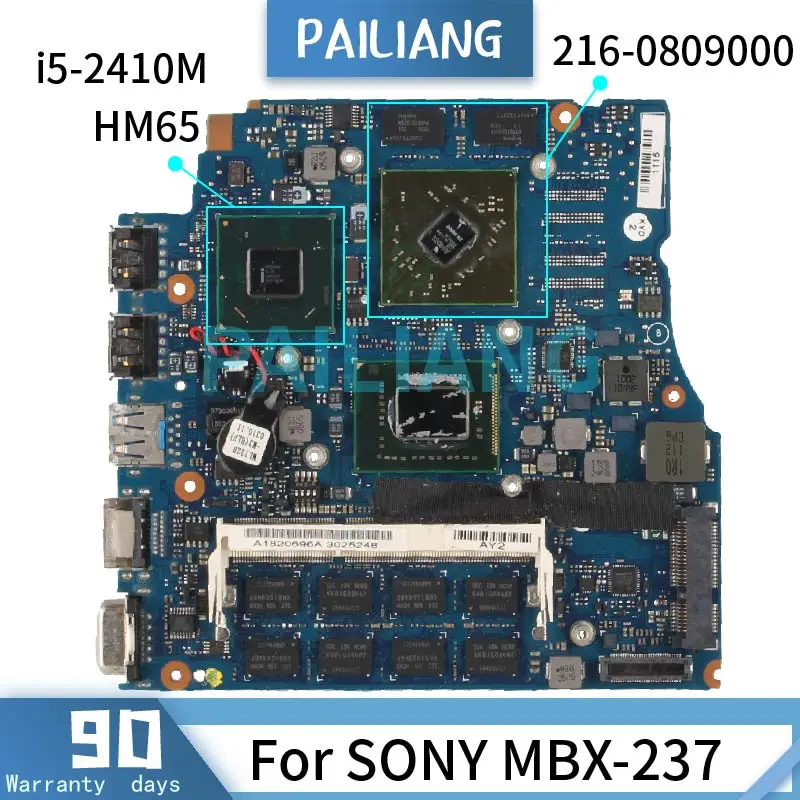 Материнская плата для ноутбука SONY MBX-237 A1820696A SR04G HM65 GPU 13,3-216 HD6470M 0809000 M RAM 4G DDR3