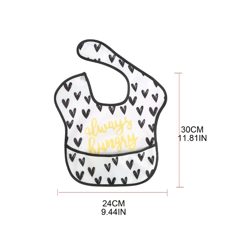 

H55B Baby Waterproof Bib Infant Feeding Apron Cartoon Print Saliva Towel Burp Cloth Newborn Shower Gifts