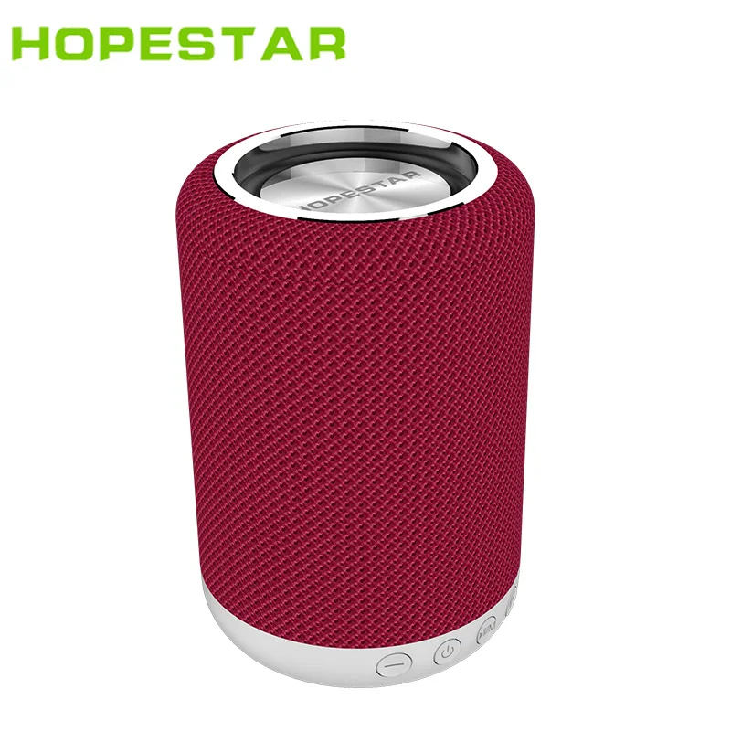 Red HOPESTAR H34 Bluetooth динамик 1200 мАч портативный беспроводной громкоговоритель звук системы стерео Открытый 18650 музыкальный mp3-плеер - Цвет: Red