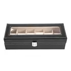 261012 опоясывающая кожакоробка для часов из углеродного волокна, коробка для хранения ювелирных изделий, органайзер для сережек, колец, браслетов, держатель для дисплея, чехол