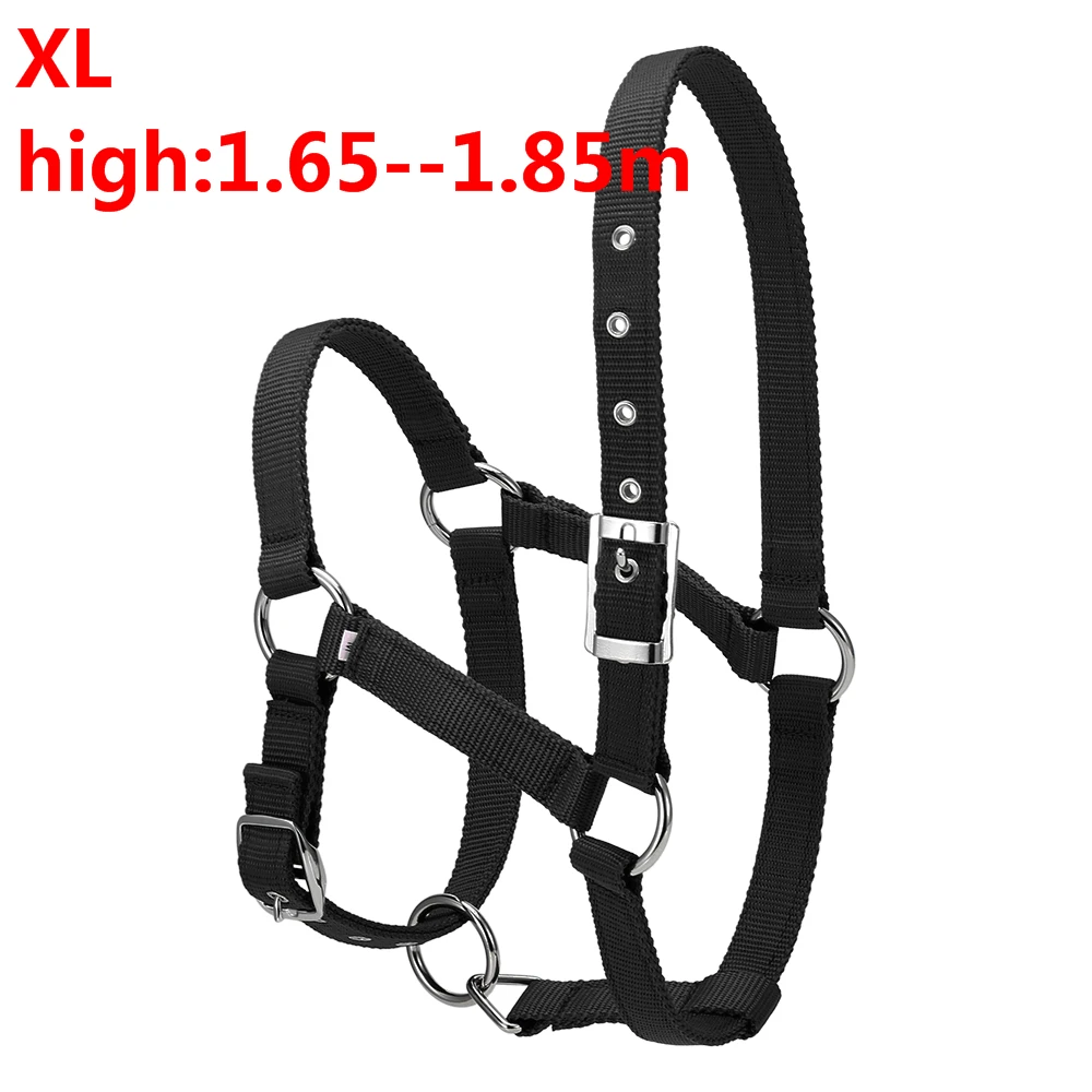 balck XL S/M/L 6 мм утолщенный ошейник для головы лошади, регулируемый безопасный ошейник с завязкой на шее, ошейник для верховой езды, оборудование для гонок, тренировочная веревка, горячая распродажа - Цвет: balck XL