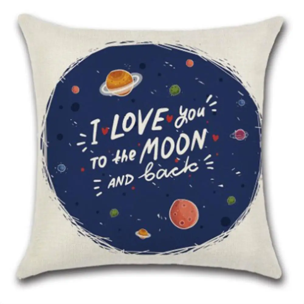 

New 45x45cm Happy Valentine's Day Throw Pillow Case Love Cushion Cover Romantic Pillowcase Wedding Gift
