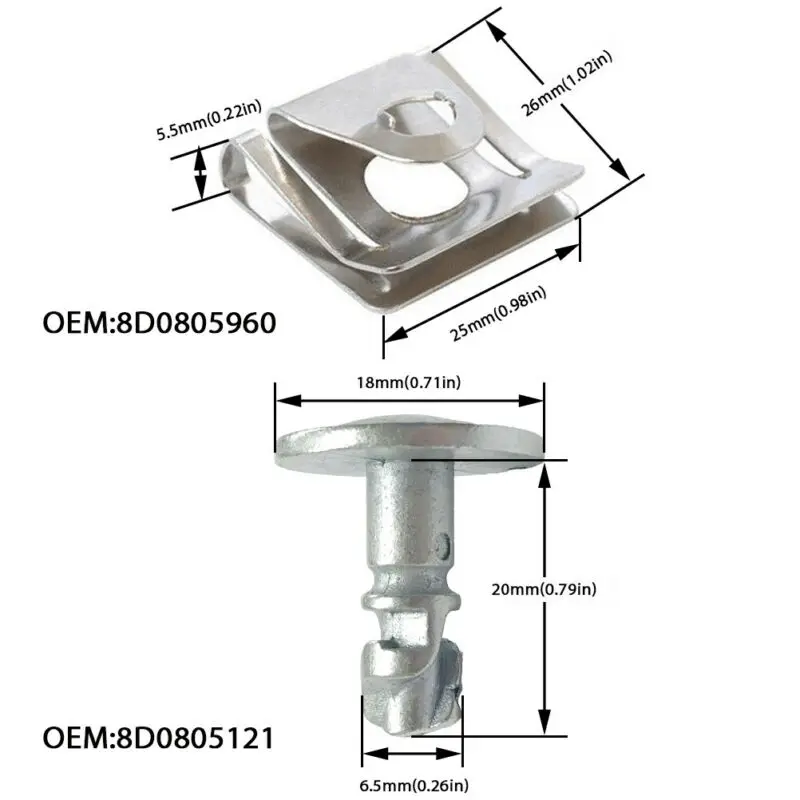 

40PCS Shield Clips Engine Underbody Shield Clips Fastener Screw Protable