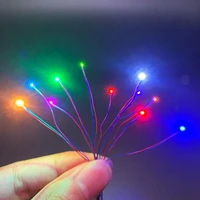 3v pre wired 0402 smd leds11 colors available30cm connection wireshobby model kitrailroadrailwaystarshipgundam lighting