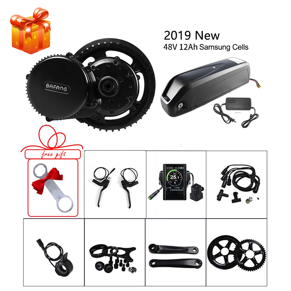Bafang Ebike BBS02B 48 в 750 Вт среднеразмерный мотор комплекты с замком аккумулятор 12Ah samsung Cell мотор комплекты e-электровелосипед запчасти