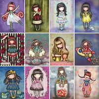 nichome diamond painting cartoon dancing girl picture full dill square diamond embroidery cross stitch gift kits home decor