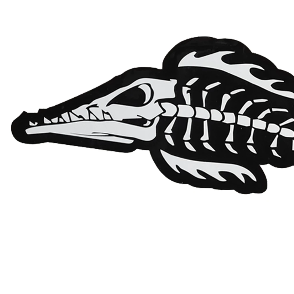 

1Pair Skeleton Alligator Door Window Decoration Decals Funny Stickers Boat Kayak Car Styling Accessories