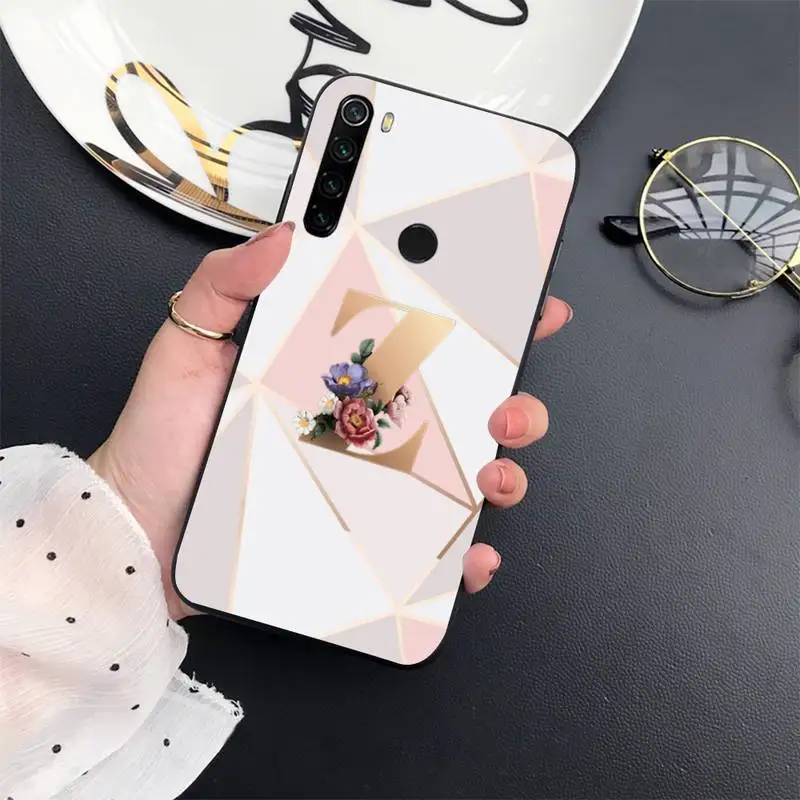 

English flowers marble geometry Phone Case For Xiaomi mi 9 9t 10 redmi 9 9a 8 8a note 10 9 9s 8 8t 7 pro max funda